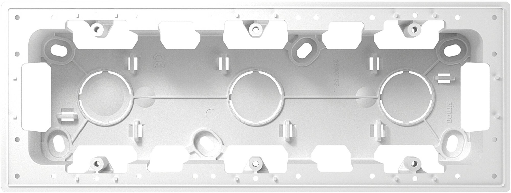 Simon 24 Белая Коробка монтажная для накладного монтажа на 3 модуля 2400753-030