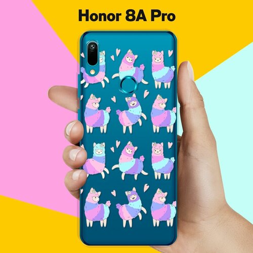 силиконовый чехол цветные ламы на honor 20 pro Силиконовый чехол Цветные ламы на Honor 8A Pro