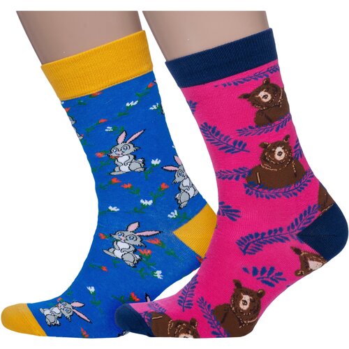 фото Комплект из 2 пар носков hobby line микс 16, размер 36-43