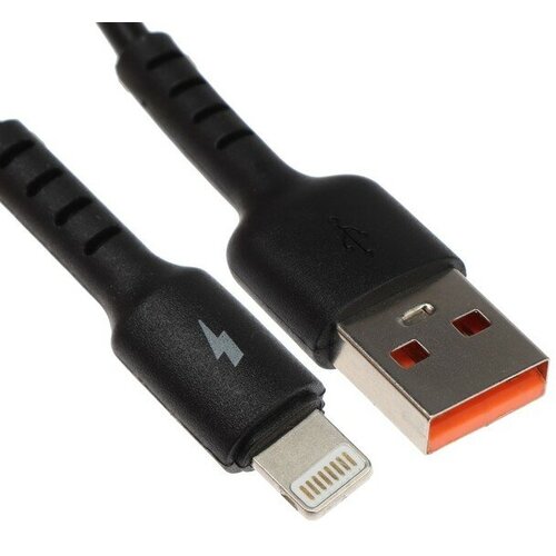 Кабель Exployd EX-K-1261, Lightning-USB, 3 А, 1 м, зарядка/передача данных, силикон, черный