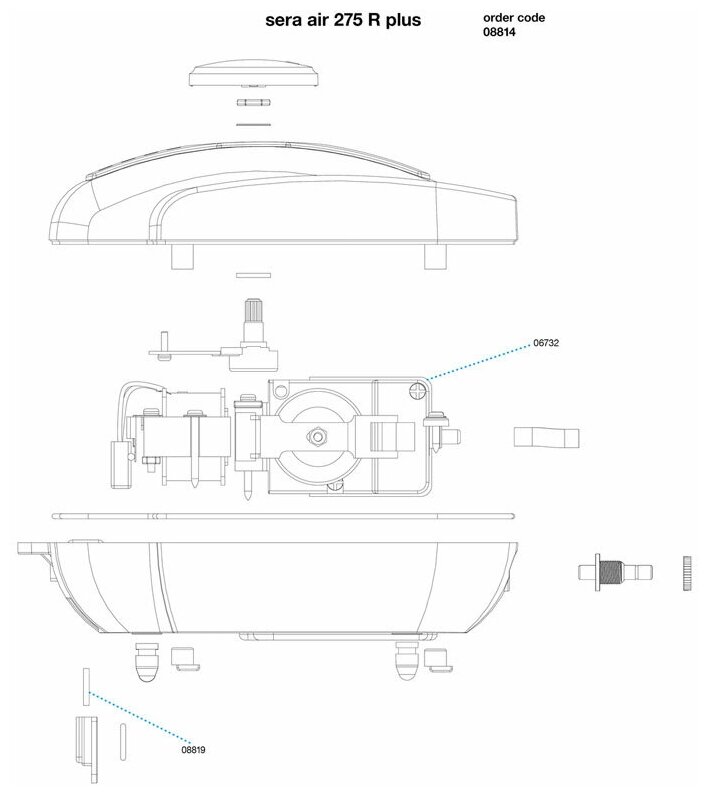 Компрессор Sera AIR 275 R plus регулируемый (2 канала)