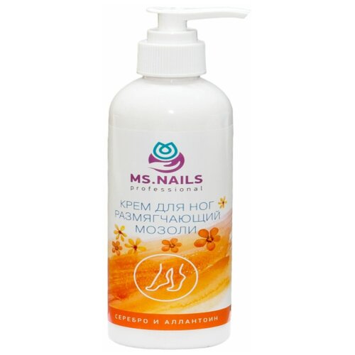 Ms.Nails Крем для ног размягчающий мозоли, 250 мл, 250 г