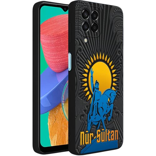 Силиконовый чехол Mcover для Samsung M33 с рисунком Nur-Sultan силиконовый чехол mcover для apple iphone 14 с рисунком nur sultan