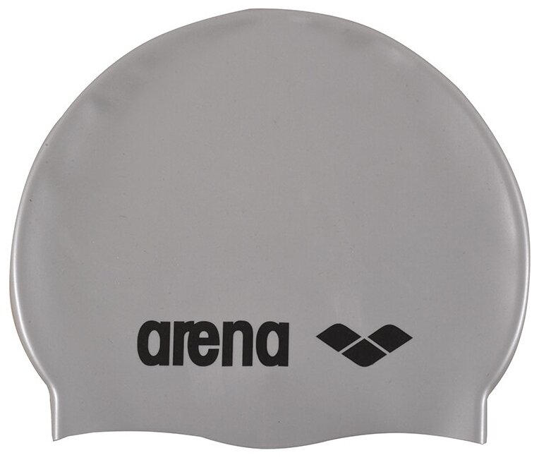 Шапочка для плавания Arena Classic Silicone, серая