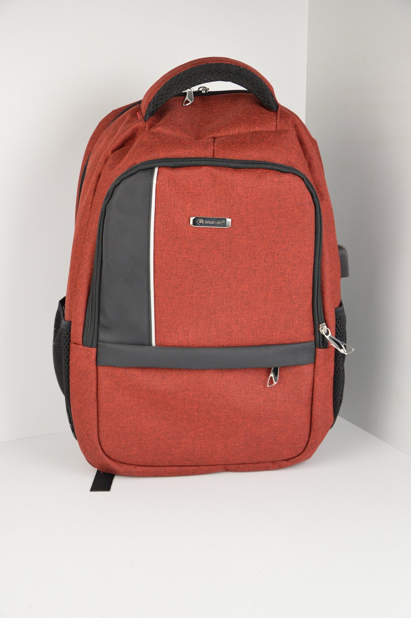 Рюкзак молодежный с USB бордовый / рюкзаки, ранцы