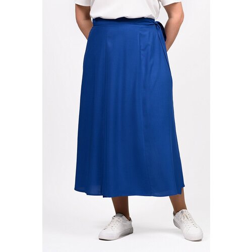 Юбка SVESTA, размер 62, синий летняя длинная однотонная юбка а силуэта с высокой талией женские повседневные пляжные юбки женские юбки в стиле бохо с эластичной талией