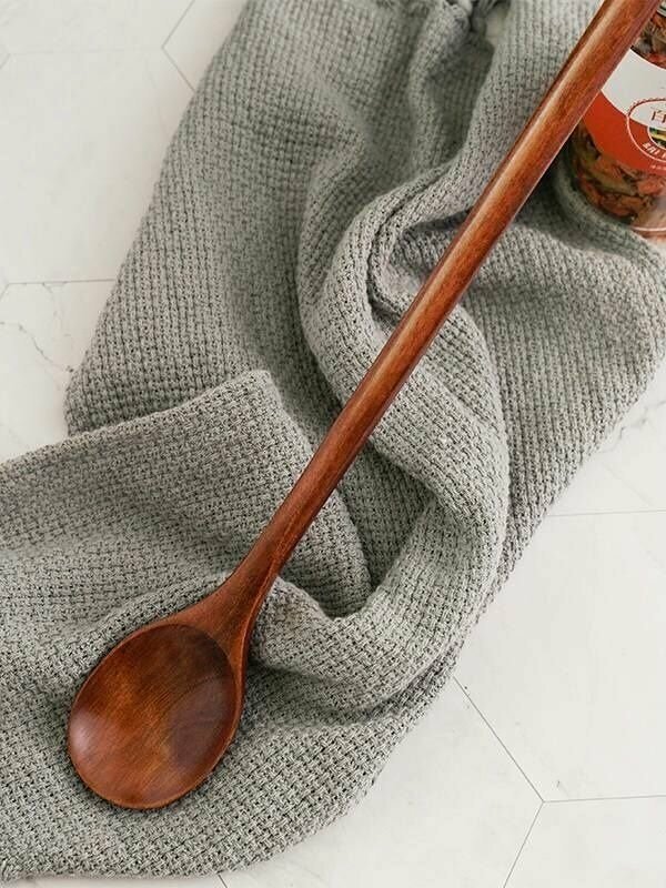 Ложка с длинной ручкой барная из дерева лопатка мешалка для готовки блюд поварская