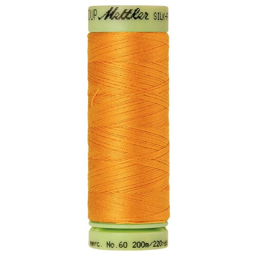 Нить для машинного квилтинга SILK-FINISH COTTON 60, 200 м 100% хлопок 0608 Sunshine ( 9240-0608 )