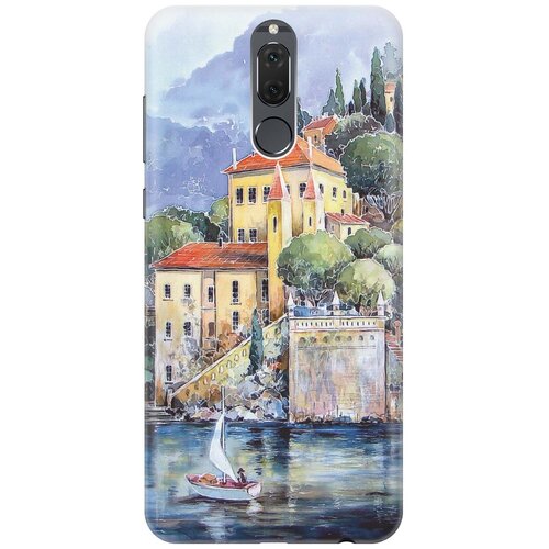 фото Gosso ультратонкий силиконовый чехол-накладка для huawei nova 2i с принтом "город у моря"