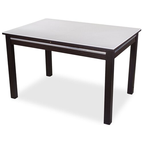 фото Стол кухонный домотека самба-1 км 08, раскладной, дхш: 120 х 80 см, длина в разложенном виде: 157 см, 04/вн белый/венге 08 вн венге