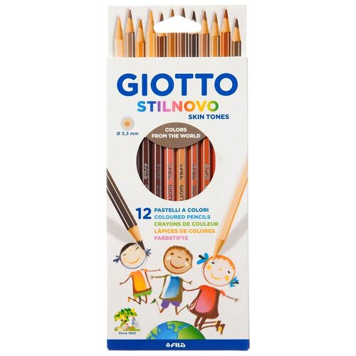 Карандаши 12 цветов Giotto Stilnovo Skintones телесные