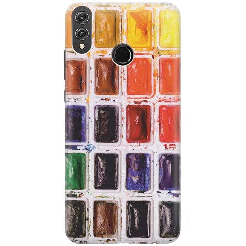 фото Gosso ультратонкий силиконовый чехол-накладка для honor 8x с принтом "палитра красок"