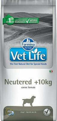 Farmina Vet Life Neutered сухой корм для Взрослых Кастрированных и Стерилизованных собак (весом более 10кг) с Курицей