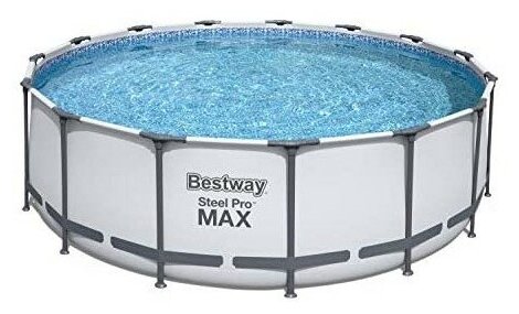 Бассейн Bestway 56438 каркасный Steel Pro MAX, 457 х 122 см, с тентом, без подстилки, 457х122 см, 122х122 см