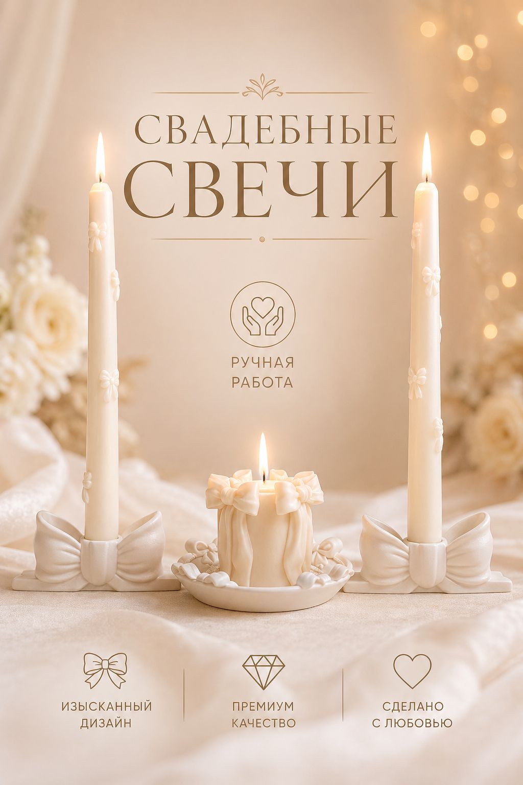 Свадебные свечи Аромат Молоко и Мед