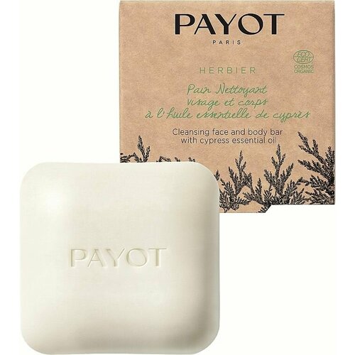 PAYOT Мыло для лица и тела с маслом кипариса Herbier Cleansing Face And Body Bar With Cypress Essential Oil