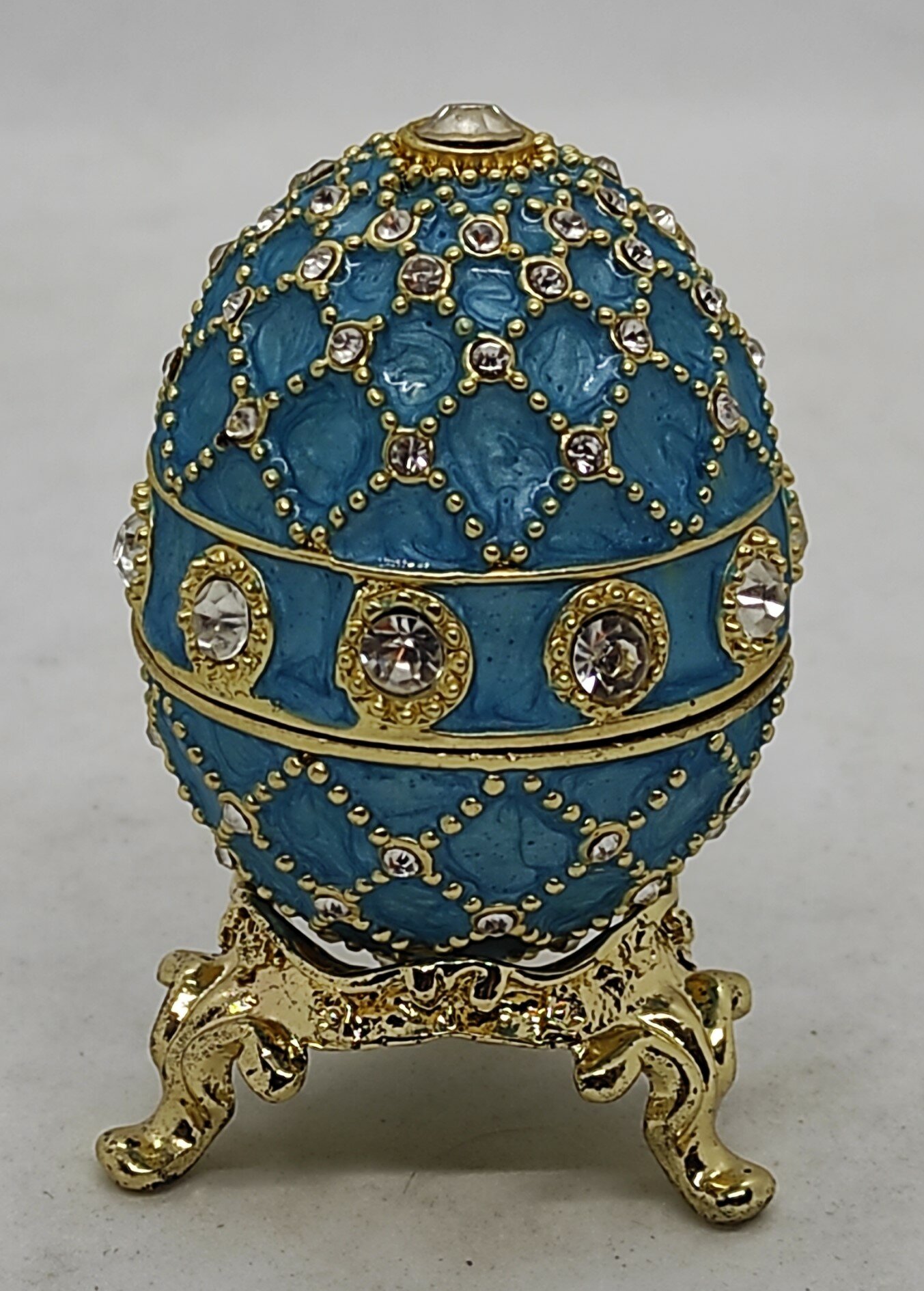 Яйцо Фаберже, сетка со стразами, малая.90893