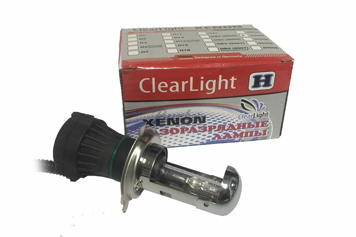 Лампа автомобильная Биксеноновая H4 Clearlight 12V-24V 5000К (P43T-38) LML 0H4 B50-0LL