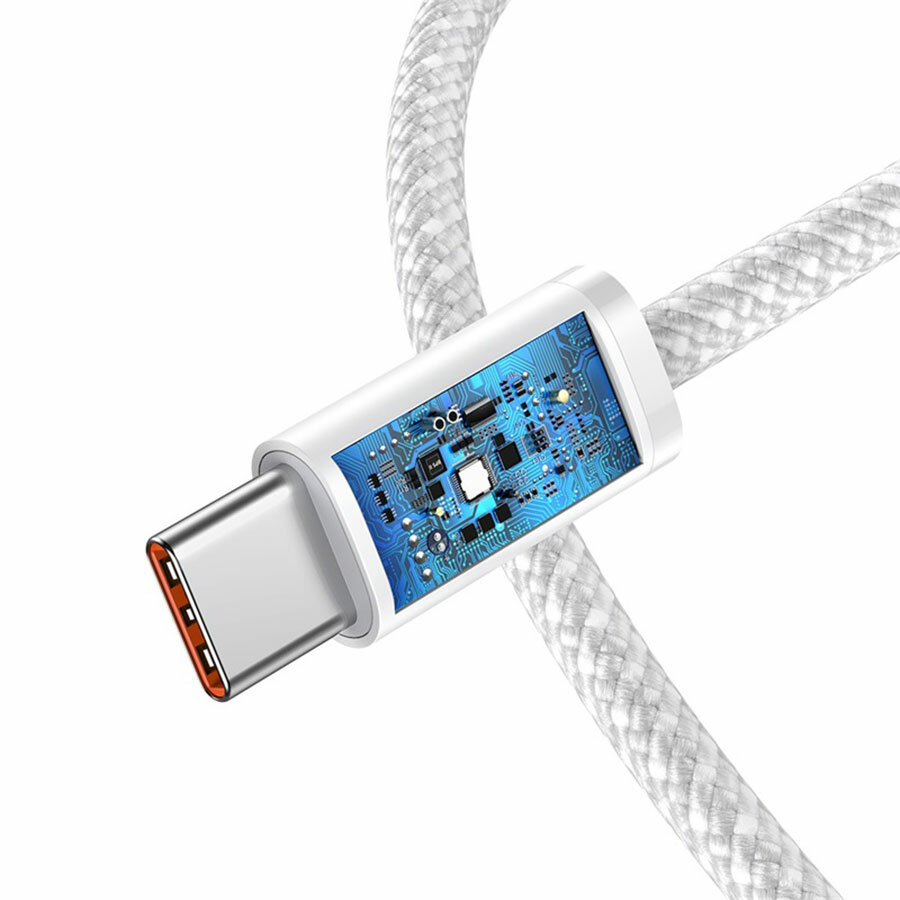 Кабель USB-C BASEUS Dynamic Series Type-C - Type-C, 5A, 100W, 2 м, белый