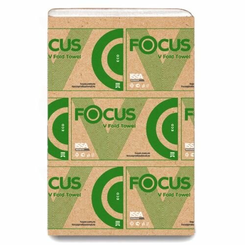 FOCUS полотенца V-сложение Premium 23*20,5см 250 листов 1 слой 15 упаковок в коробке