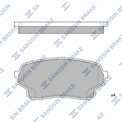 SP1583 колодки дисковые п Suzuki Grand Vitara1 6i 2 0i 1 9D 05 gt