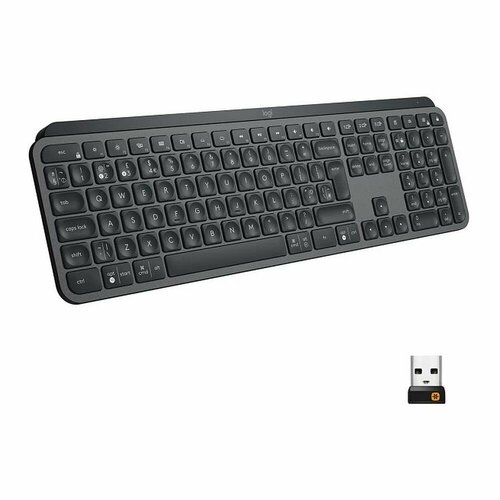 Клавиатура беспроводная Logitech MX Keys Graphite 920-009417 черная 109 клавиш Bluetooth 1574900₽