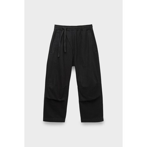 Брюки Maharishi 5008 hemp asym 3/4 track pants, размер 54, черный спортивные брюки maharishi hemp asym wide экрю