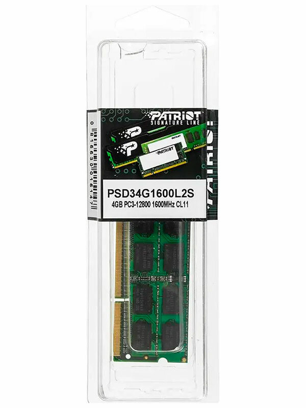 PATRIOT DDR3 SO PSD34G1600L2S 4GB - фото №19