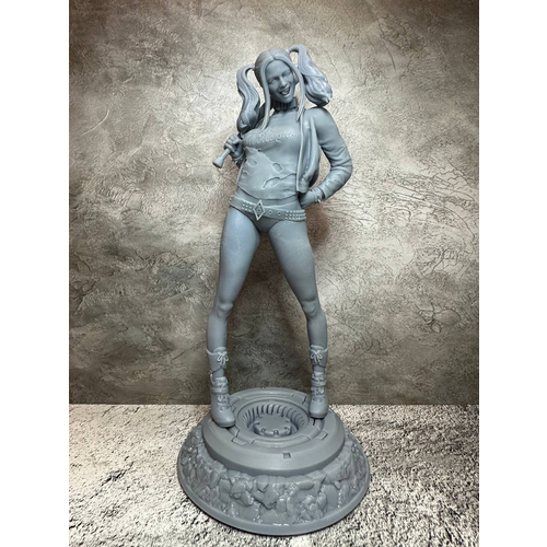 Harley Quinn Харли Квин фигурка 10 см Серый без покраски 3411₽