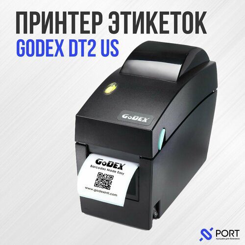 Термопринтер Godex DT2 US, USB, RS-232, 203 dpi