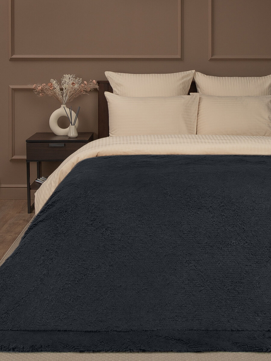 фото Плед Buenas Noches Длинный ворс Искусственный мех 220х240 см Серый