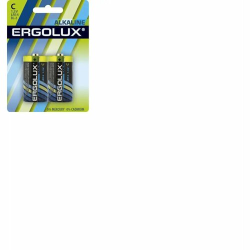 Батарейка ERGOLUX LR14 2 шт батарейка ergolux alkaline lr14 bl 2 c 1622917