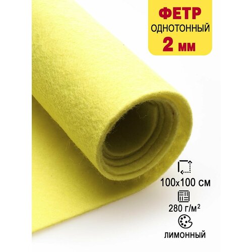 Фетр-войлок жесткий 2 мм для рукоделия 100х100 см 887₽