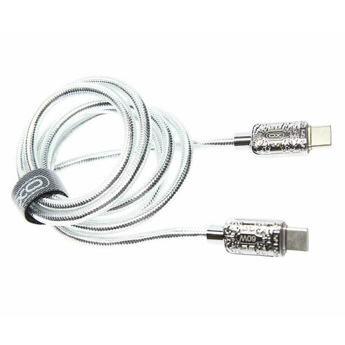 Кабель USB Type C-USB Type C 1м серебро, NBQ217B Silver, XO кабель usb type c usb type c 1м серебро nbq217b silver xo