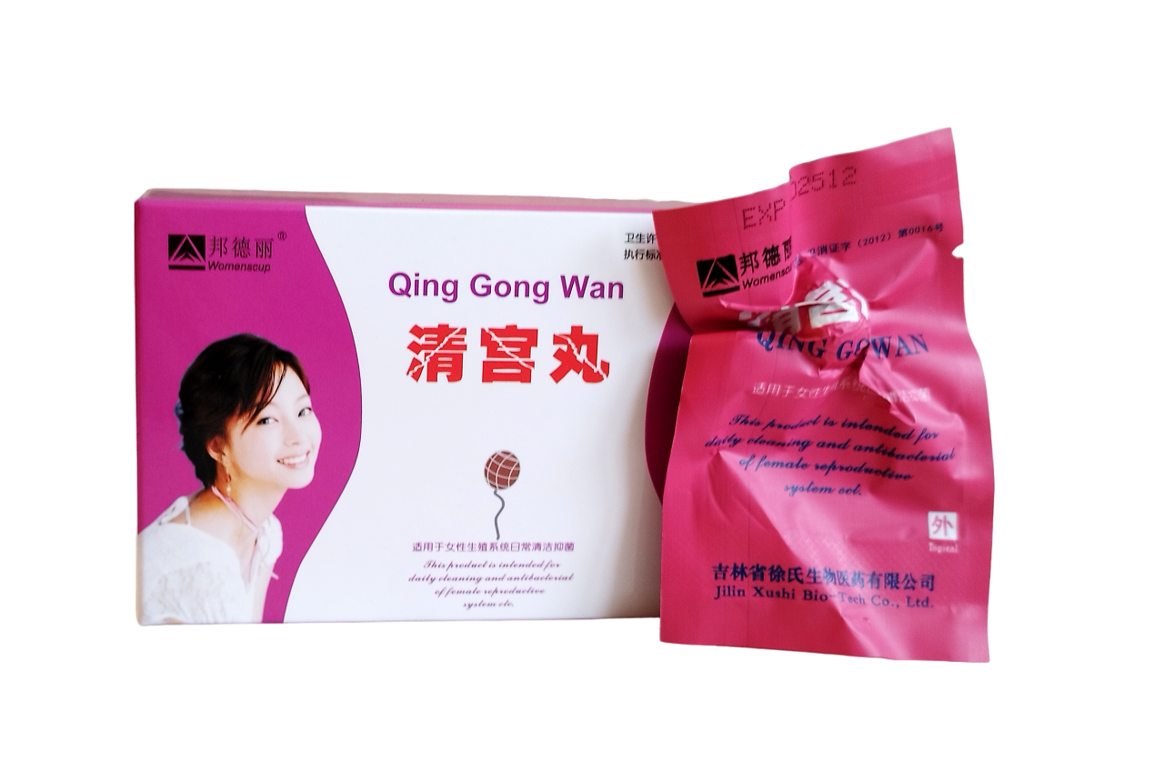 Фито тампоны оригинальные китайские "Qing Gong Wan" (Цин Гун Вань) Womenscup, коробка 6 шт. Фито тампоны женские травяные лечебные гинекологические