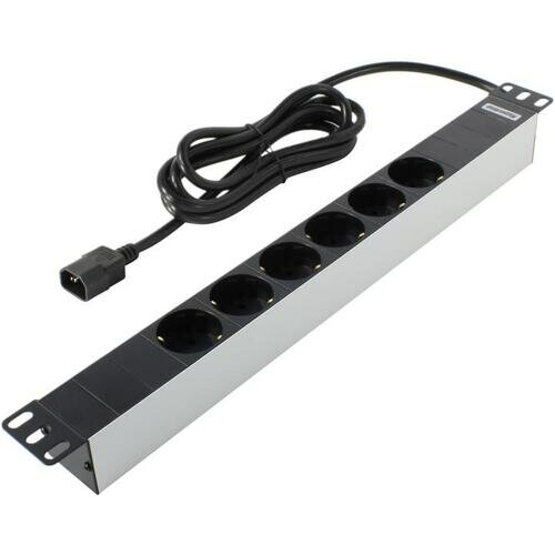 Блок силовых розеток (PDU - Power Distribution Unit) горизонтальный Hyperline SHT19-6SH-2.5IEC