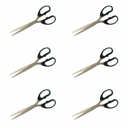 Attomex Ножницы 20см ручки черный пластик 6шт 1301₽