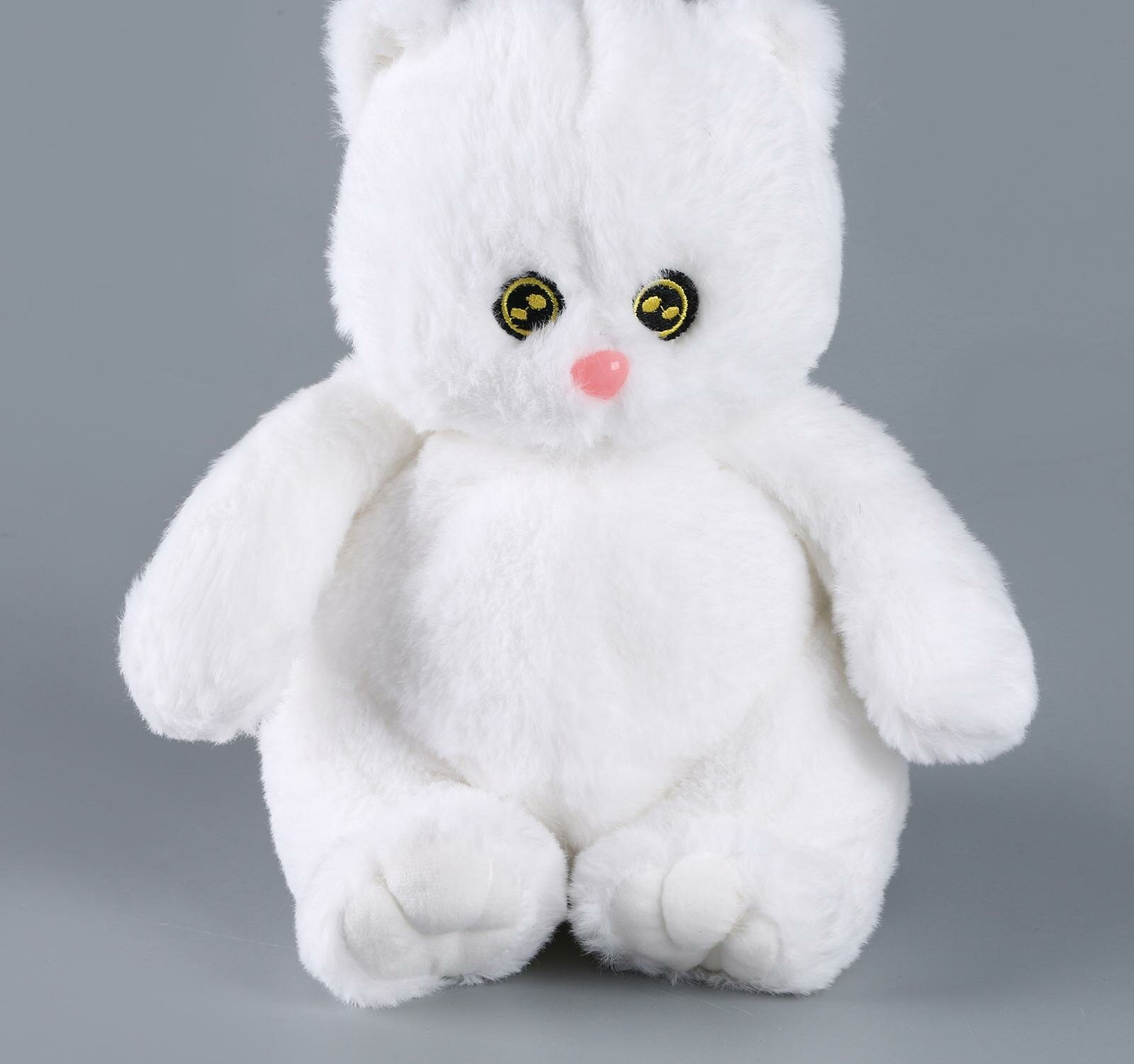 Мягкая игрушка "Котик", 25 см, цвет белый