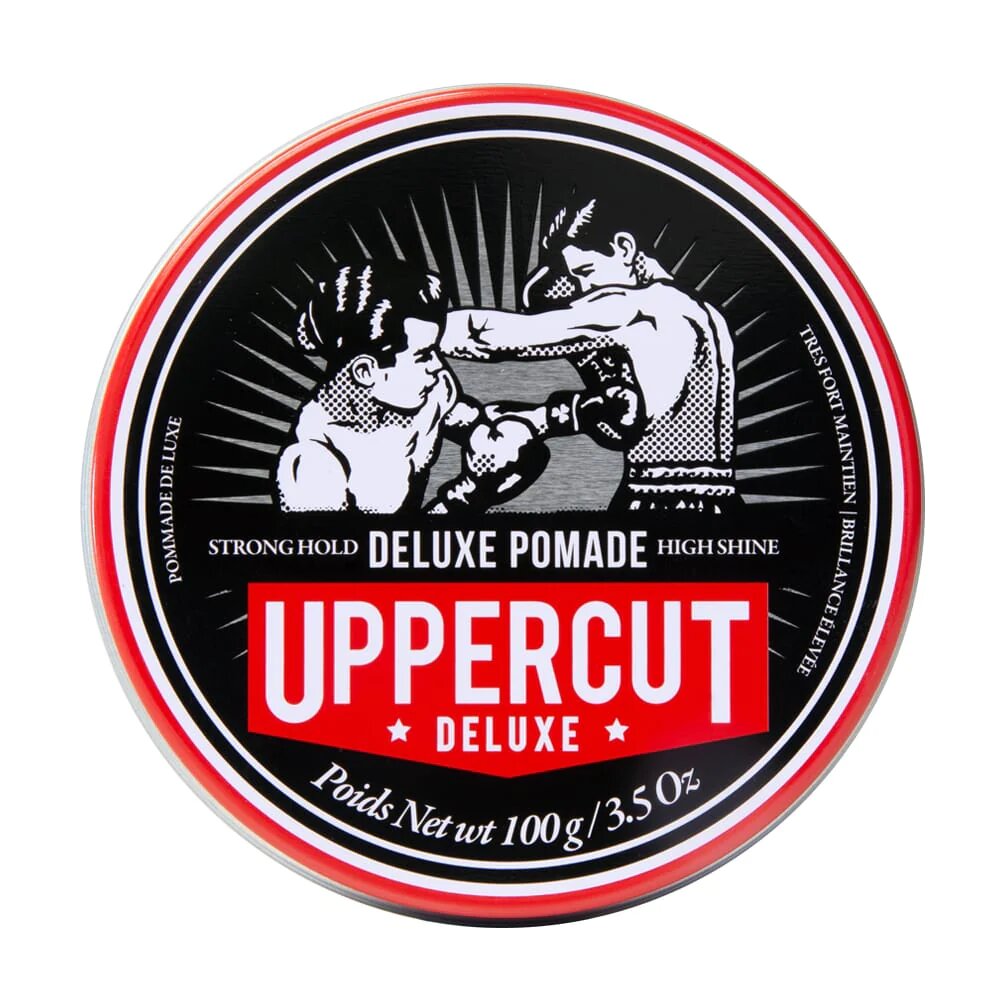 Помада для укладки волос сильной фиксации сильный блеск Uppercut Deluxe Pomade Firm Set Water Based 100 гр