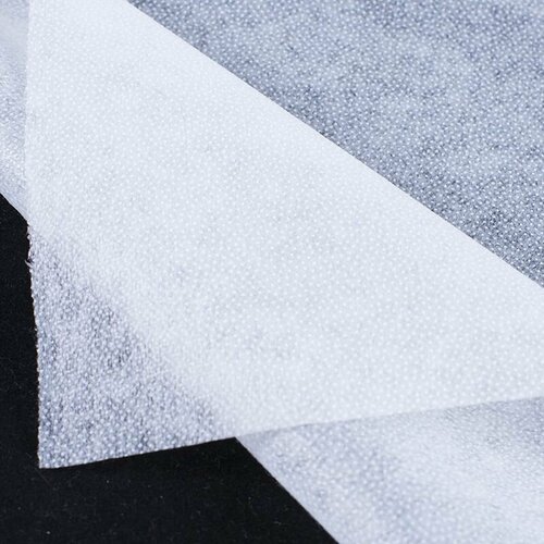 Стабилизатор ткани, Флизелин клеевой 90 см 25 гр/м2, Отрез 90х500 см, цвет белый