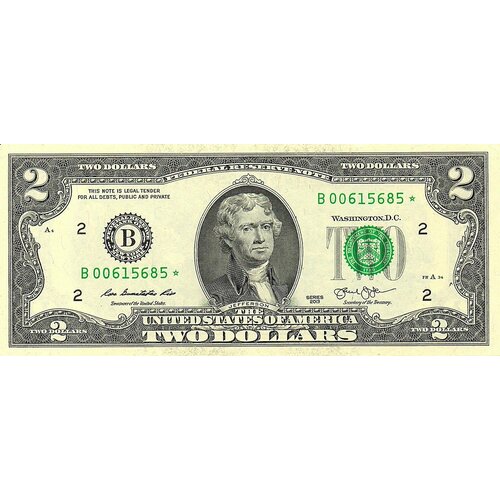 2 доллар 2013 г США № 5685 2 доллара сша 1995 года
