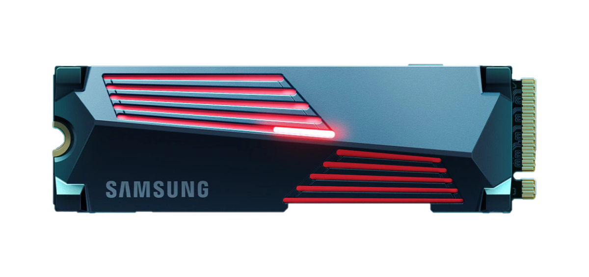 SSD накопитель Samsung 990 PRO PCIe Gen 4.0 x4, NVMe 2.0, M.2, with heatsink 1000Гб (MZ-V9P1T0CW)