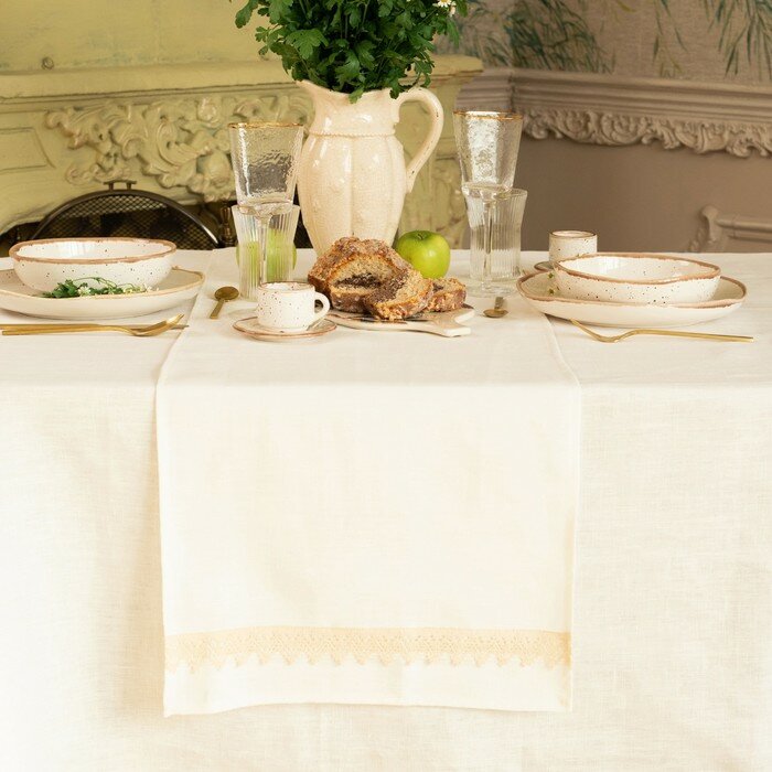 Дорожка на стол Этель Кitchen linen 40х176 см, 100% лён 240 г/м2