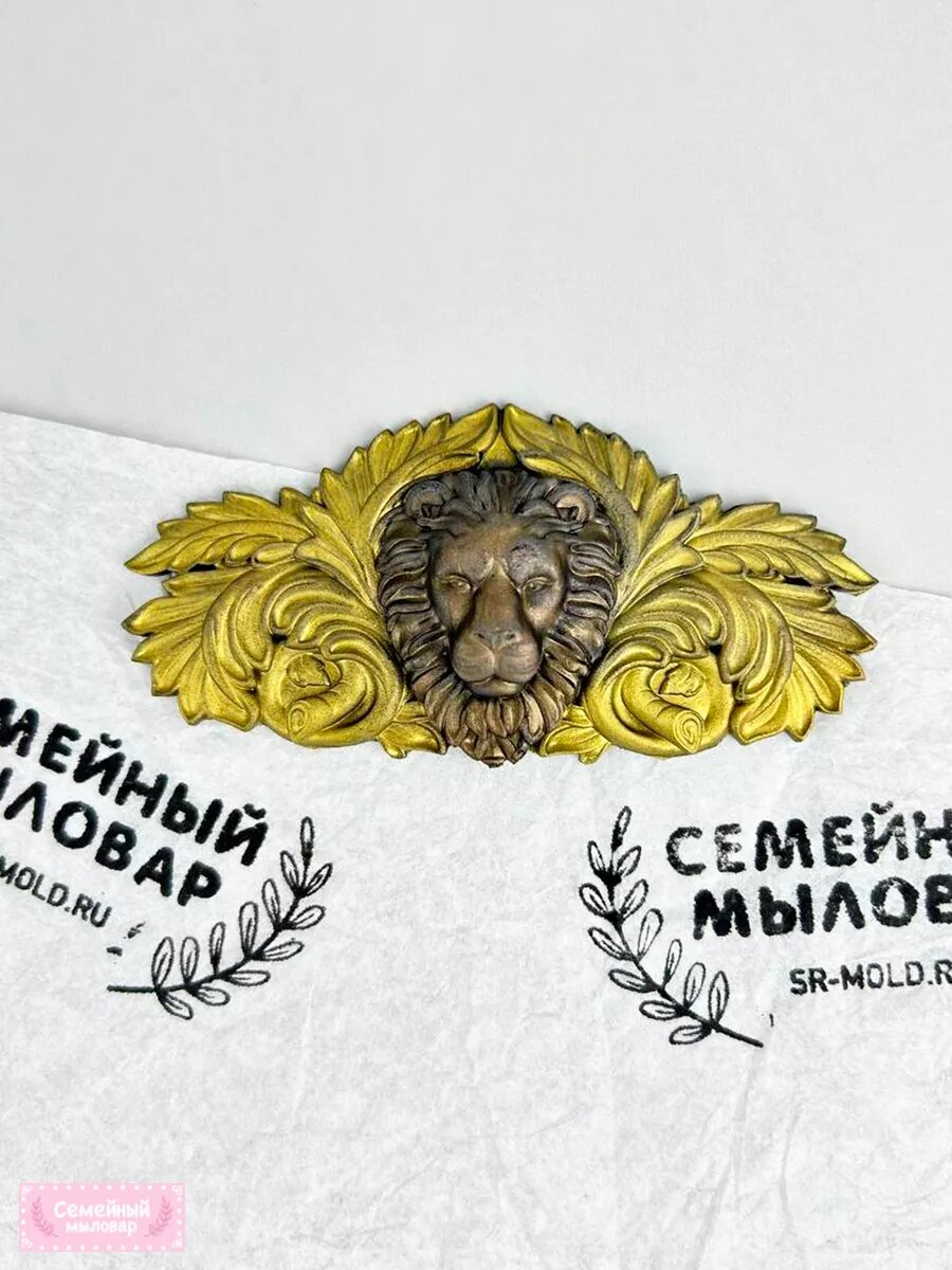 Силиконовая форма / молд для рукоделия Лепнина / лев — фото 1