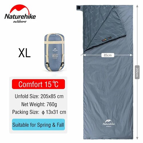 Спальный мешок Naturehike LW180 Темно-синий 3790₽