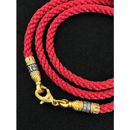 Шнур Елизавета серебро 925 проба длина 55 см средний вес 3 г черный 6050₽