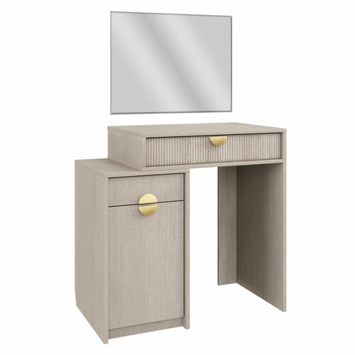 Муза №12 (Стол универсальный, ФУР.) (тира/кадена вуд) с зеркалом Муза № 4.1