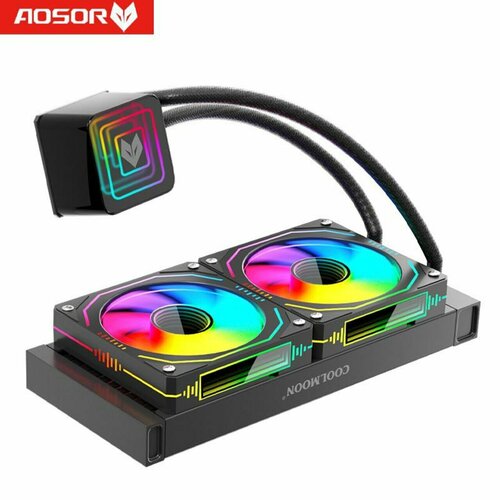 Водяное охлаждение процессора AM4/5 intel 1200/1700 черный