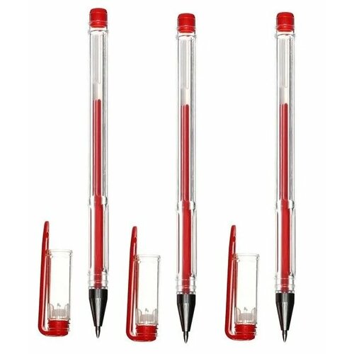 Ручка гелевая красная SPONSOR 05мм набор 3 штуки 165₽