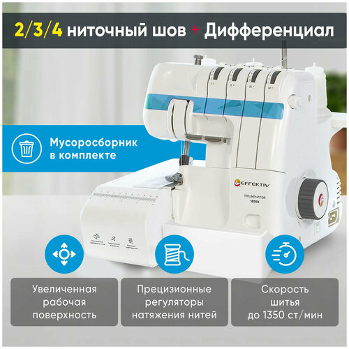 Оверлок Effektiv Triumphator 1800Х, голубой